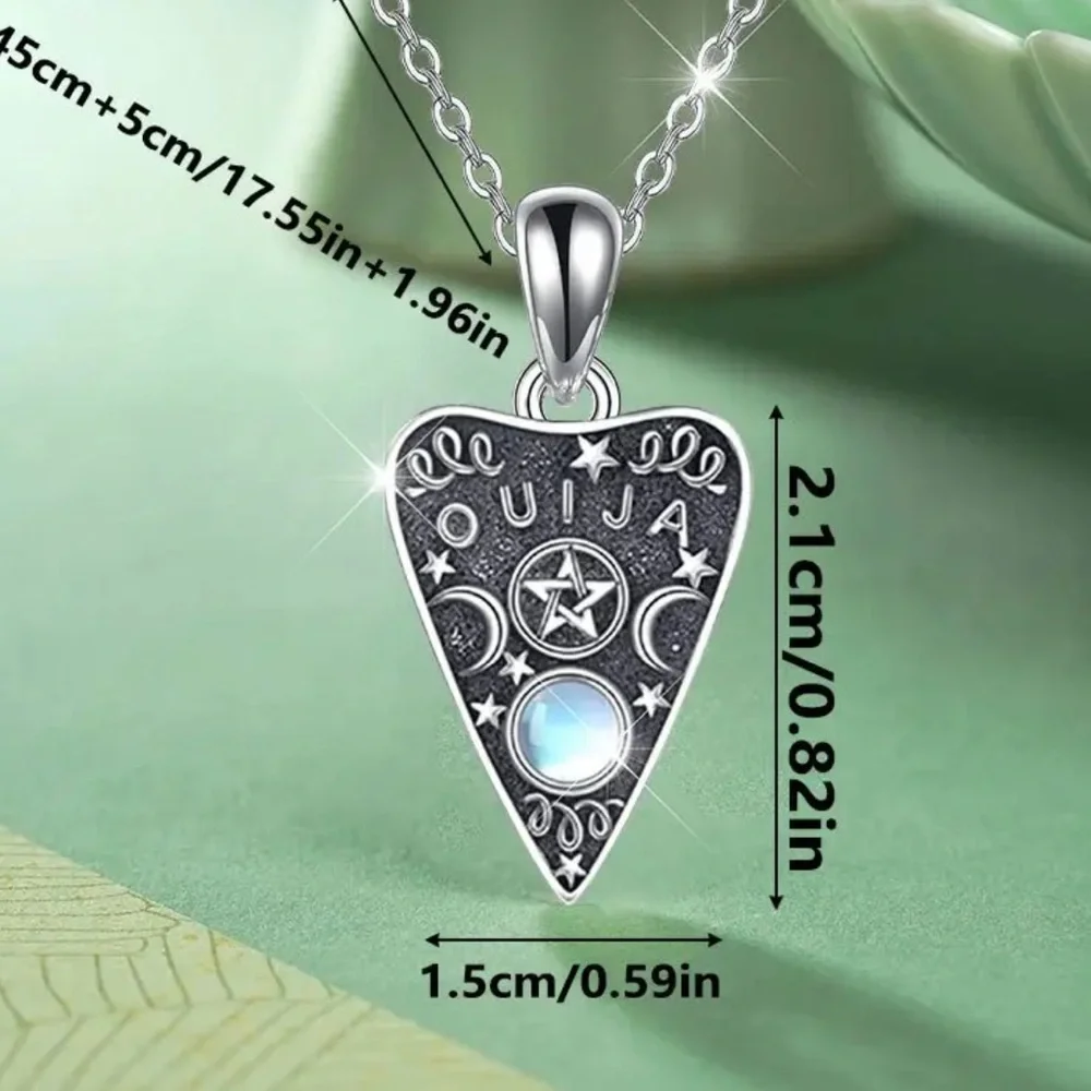 NWT Ouija Board Planchette opalite silver tone with silver chain new with tags